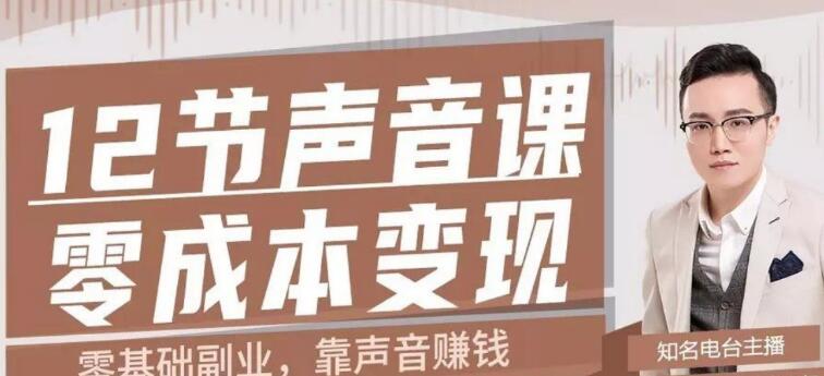 12节声音课,教你靠声音赚钱0成本变现插图