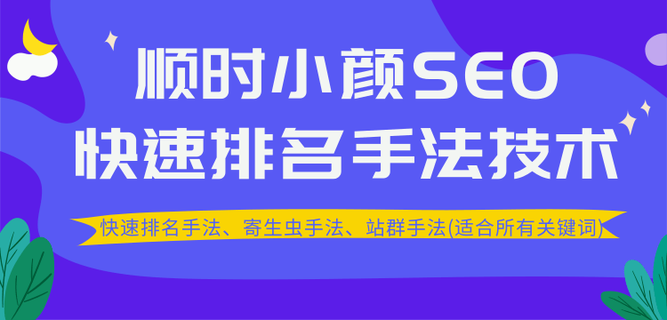 顺时小颜SEO快速排名手法技术教程、寄生虫手法、站群手法(适合所有关键词)插图