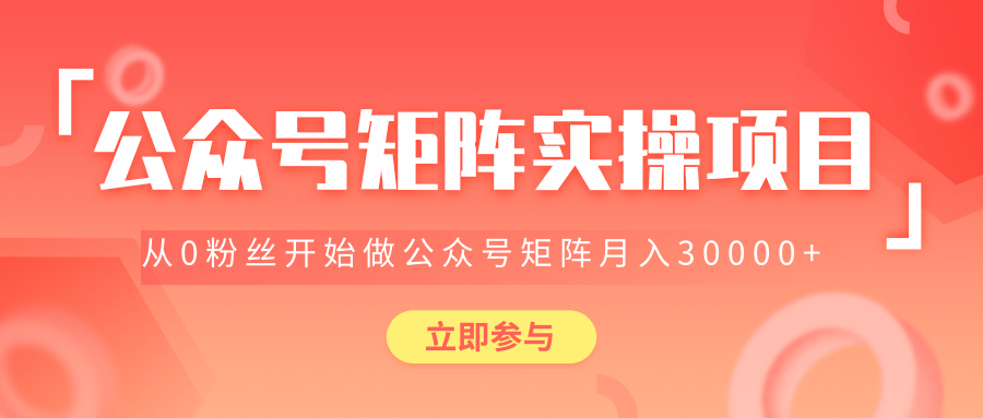 价值2580元公众号矩阵实操项目，从0粉丝开始做赚钱的公众号矩阵，月入3000+插图