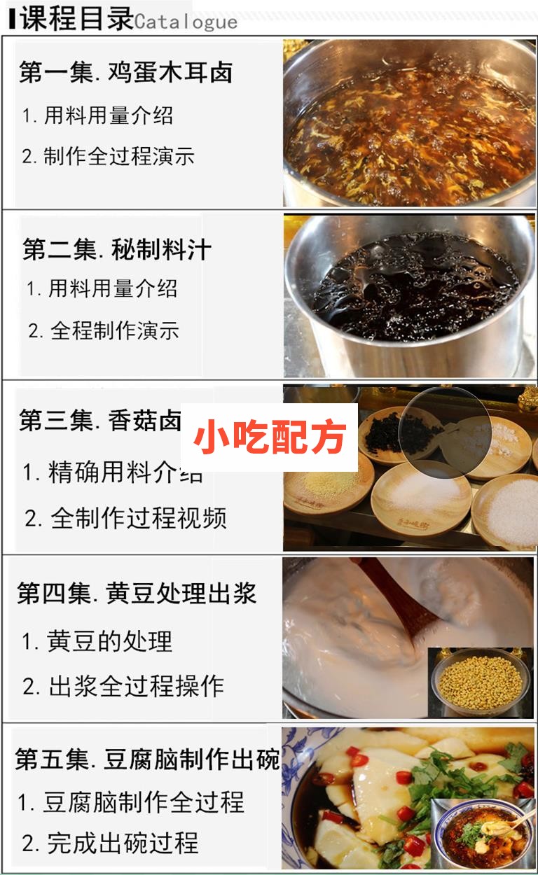 豆腐脑技术配方视频教学资料 小吃技术联盟配方资料 第4张